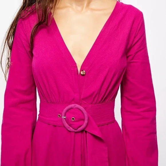 Free People Myrtle Magenta Kendra Dress - Size XS NWT - Picture 3 of 11